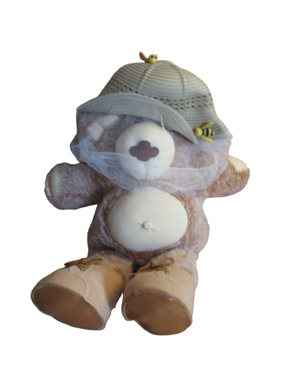 Furskins Bear Plush BOONE 1986 Bee-Keeper Xavier Roberts - Vintage 23" tall READ